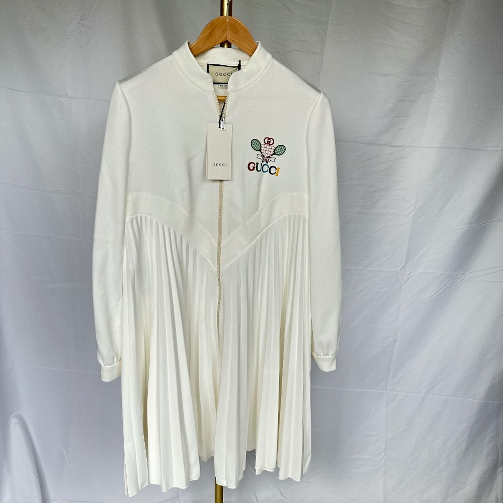 Gucci Embroidered Technical Jersey Dress